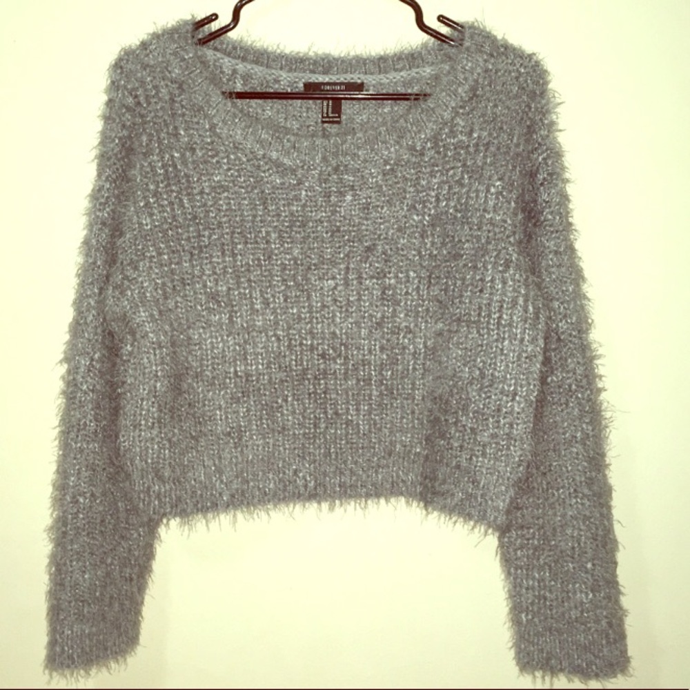 Thick furry crop forever 21 *free w/purchase*